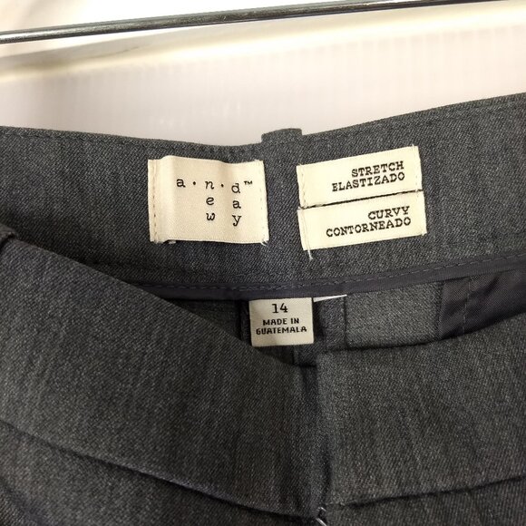 A New Day Heather Gray Career Work Stretch Curvy Size 14 NWT New Pants Slacks - Picture 7 of 9